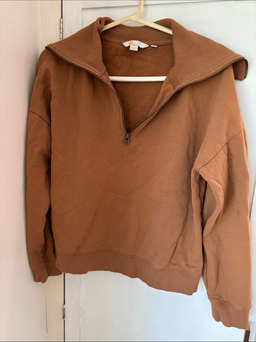 Boden Half-Zip Pullover Sweater - Brown